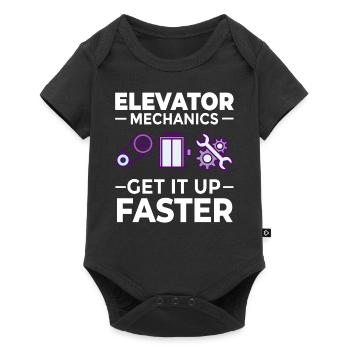 Elevator Elevator Technician Elevator Elevator - Baby Premium short-sleeve bodysuit - black - Front