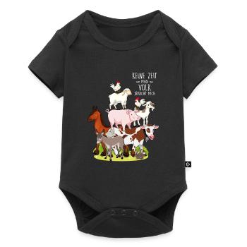 Farmer No time my people need me - Baby Premium short-sleeve bodysuit - black - Front
