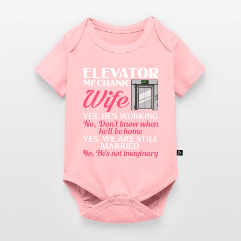 Elevator Elevator System Technician Woman Elevator Elevator Baby Premium short-sleeve bodysuit