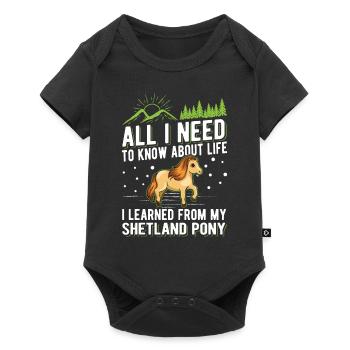 Poney Shetland Poney Shetland Shetty - Body à manches courtes Premium Bébé - noir - Devant