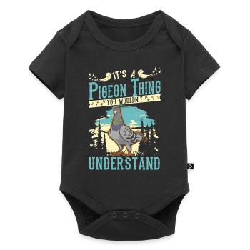 C’est un truc de pigeon pigeon fancier ville pigeon pigeon - Body à manches courtes Premium Bébé - noir - Devant