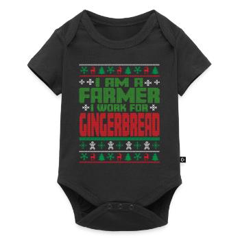 Dicton de Noël de l’agricult - Body à manches courtes Premium Bébé - noir - Devant