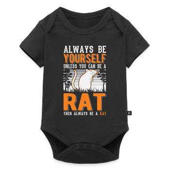 Rat Gift Rat domestique Rat Propriétaire - Body à manches courtes Premium Bébé - noir - Devant