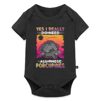 Porcupine Gift Porcupine - Baby Premium short-sleeve bodysuit - black - Front