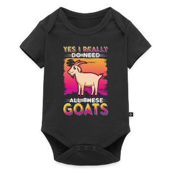 Chèvres Cadeau Chèvre Hôte Chèvre - Body à manches courtes Premium Bébé - noir - Devant