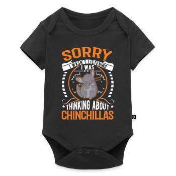 Chinchilla Gift Woolly Short-tailed Chinchilla - Baby Premium short-sleeve bodysuit - black - Front