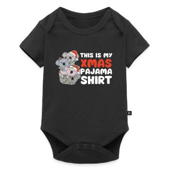 Koala Christmas Tree Pyjamas de Noël - Body à manches courtes Premium Bébé - noir - Devant