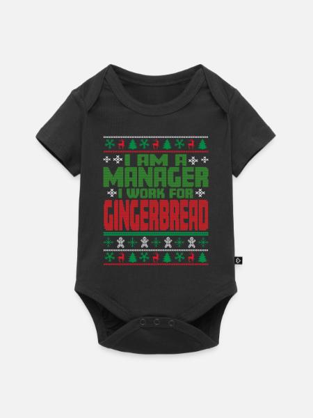 Manager Weihnachten Spruch - Baby Premium Kurzarmbody - Schwarz