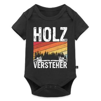 Holz Versteher - Holzarbeiter Tischler Geschenk Sc - Baby Premium Kurzarmbody - Schwarz - Vorne