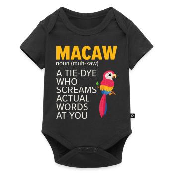 Macaw Parrot Bird Zoo Animal Birdwatcher Pet - Baby Premium short-sleeve bodysuit - black - Front