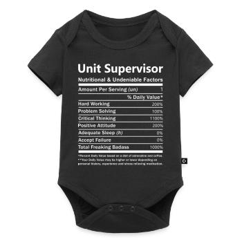 Unit Supervisor Nutritional And Undeniable Factors - Baby Premium Kurzarmbody - Schwarz - Vorne