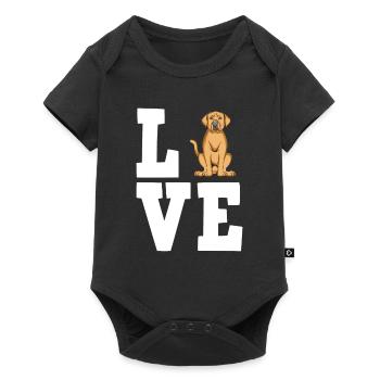 Broholmer Chiens cadeaux - Body à manches courtes Premium Bébé - noir - Devant