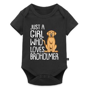 Broholmer Chiens cadeaux - Body à manches courtes Premium Bébé - noir - Devant