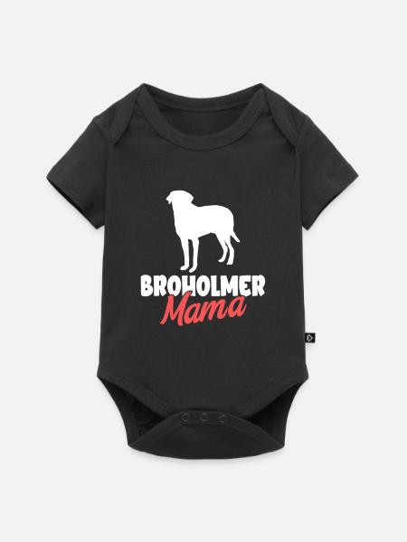 Broholmer Geschenk Hunde - Premium kortærmet baby-body  - sort