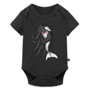 Orca Whale Killer Whale Enfants Garçons - Body à manches courtes Premium Bébé - noir - Devant