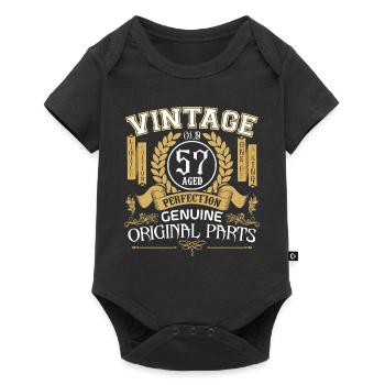 Vintage 57 years - birthday gift 57 years - Baby Premium short-sleeve bodysuit - black - Front