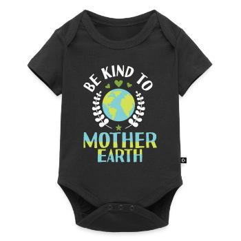 Be Kind To Mother Earth - Baby Premium short-sleeve bodysuit - black - Front