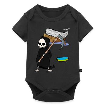 Marine mammals Whale Fish Grim Reaper Environmental protection - Baby Premium short-sleeve bodysuit - black - Front