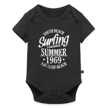 South Beach Surfing Paradise Summer 1969 Surf - Baby Premium short-sleeve bodysuit - black - Front