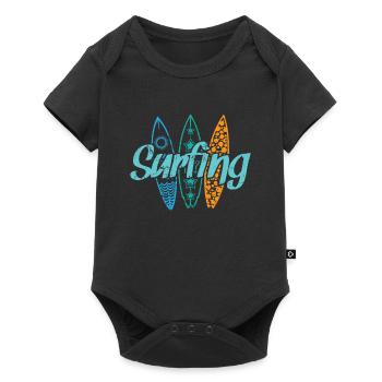 Surfing Water Sports Surfing Wind - Baby Premium short-sleeve bodysuit - black - Front