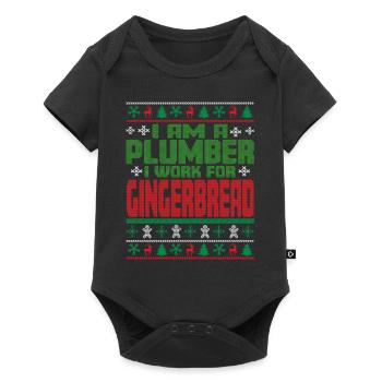 Plumber's Christmas Quote - Baby Premium short-sleeve bodysuit - black - Front