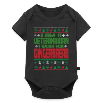 Veterinarian Christmas Saying - Baby Premium short-sleeve bodysuit - black - Front