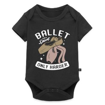 Ballet like a sport only harder - Baby Premium short-sleeve bodysuit - black - Front