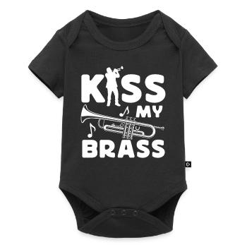 Le trompettiste Pun Kiss My Brass - Body à manches courtes Premium Bébé - noir - Devant