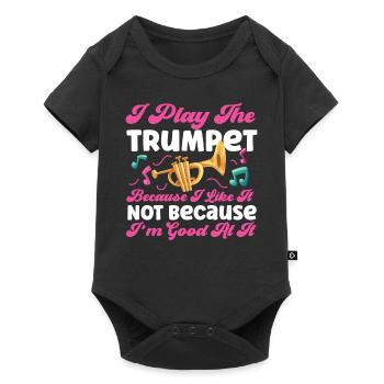 Trumpet Player I Play The Trumpet - Baby Premium short-sleeve bodysuit - black - Front