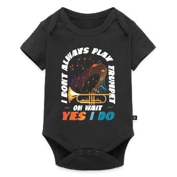 Trumpet Player I Don't Always Play - Baby Premium short-sleeve bodysuit - black - Front