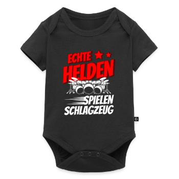 Schlagzeuger Drummer Musiker Schlagzeug für - Baby Premium Kurzarmbody - Schwarz - Vorne