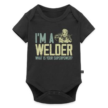 Welder Welding Vintage I'm A - Baby Premium Kurzarmbody - Schwarz - Vorne
