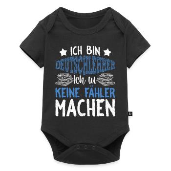 Ich Bin Deutschlehrer Schule Grammatik Grammatiker - Baby Premium Kurzarmbody - Schwarz - Vorne
