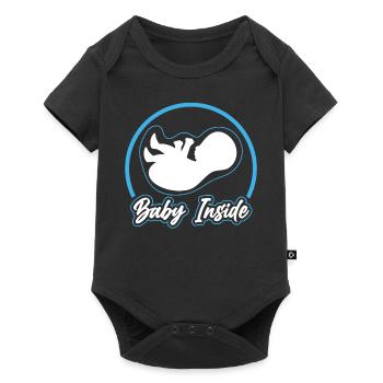 Bébé à l’intérieur Bébé à l’intérieur Annonce Enceinte - Body à manches courtes Premium Bébé - noir - Devant