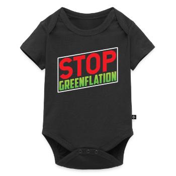 Greenflation Stop à l’inflation de l’énergie verte - Body à manches courtes Premium Bébé - noir - Devant