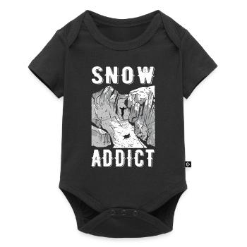 Skieur Ski alpin Snow Addict Ski - Body à manches courtes Premium Bébé - noir - Devant