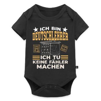 Ich Bin Deutschlehrer Schule Grammatik Grammatiker - Baby Premium Kurzarmbody - Schwarz - Vorne
