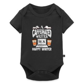 Écrivain de café - Body à manches courtes Premium Bébé - noir - Devant