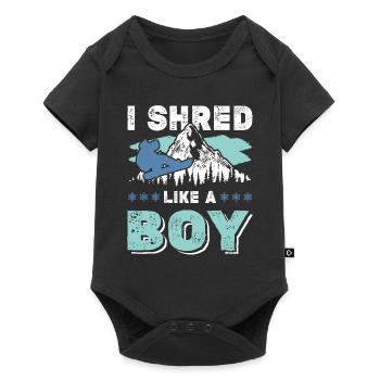 Garçon de snowboard - Body à manches courtes Premium Bébé - noir - Devant