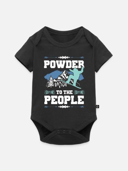 snowboarding schnee - Baby Premium Kurzarmbody - Schwarz