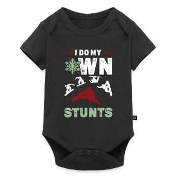 Cascade de snowboard - Body à manches courtes Premium Bébé - noir - Devant