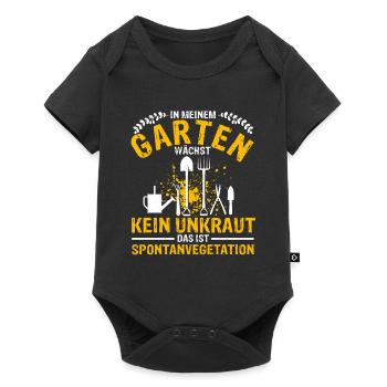 Gärtner Garten Kein Ukraut Kleingarten Geschenk fü - Baby Premium Kurzarmbody - Schwarz - Vorne