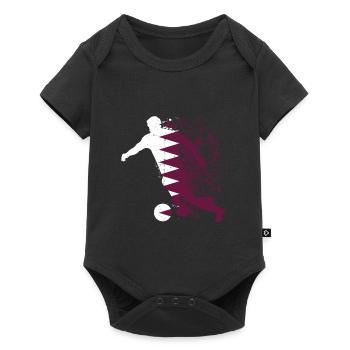 Coupe du monde de l’équipe nationale du Qatar - Body à manches courtes Premium Bébé - noir - Devant