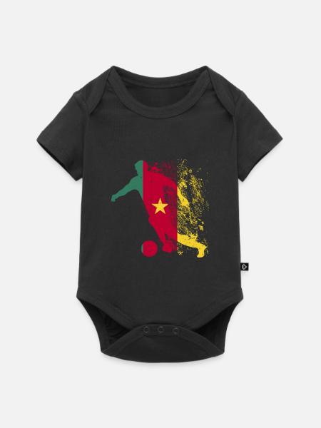 Nationalmannschaft Kamerun Fußball Weltmeister - Premium kortærmet baby-body  - sort