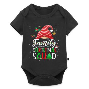 Gnome Family Christmas Squad Funny Xmas Holiday - Baby Premium short-sleeve bodysuit - black - Front