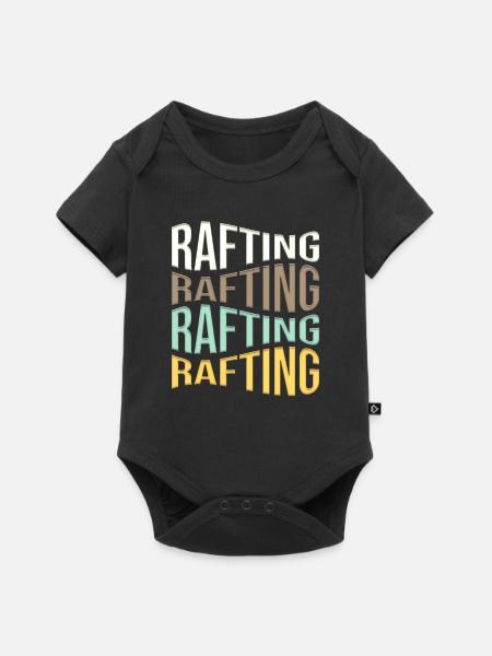 rafting - Baby Premium Kurzarmbody - Schwarz