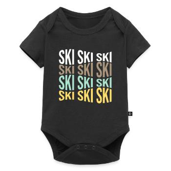ski - Body à manches courtes Premium Bébé - noir - Devant