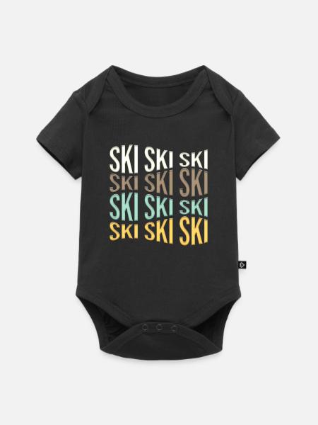 ski - Baby Premium Kurzarmbody - Schwarz