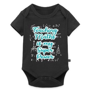 Teaching Math is my Superpower Back to School - Baby Premium short-sleeve bodysuit - black - Front