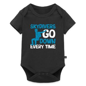 Fallschirmspringer Fallschirmspringer gehen jedes - Baby Premium Kurzarmbody - Schwarz - Vorne